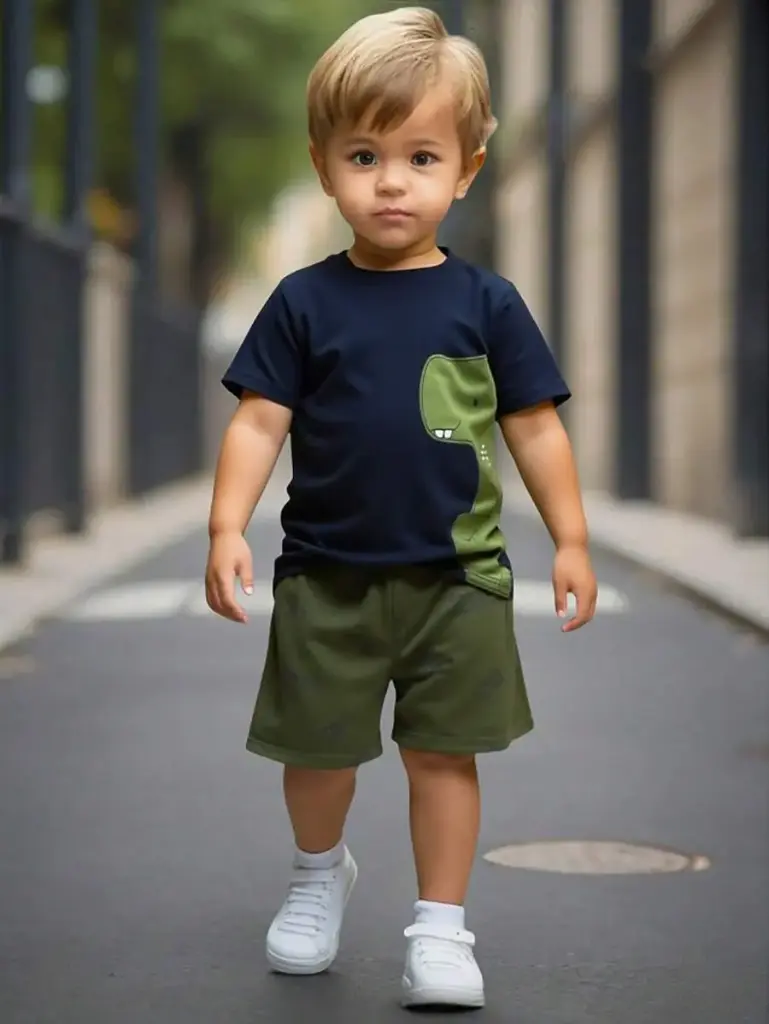 Conjunto Dino Navy & Olive