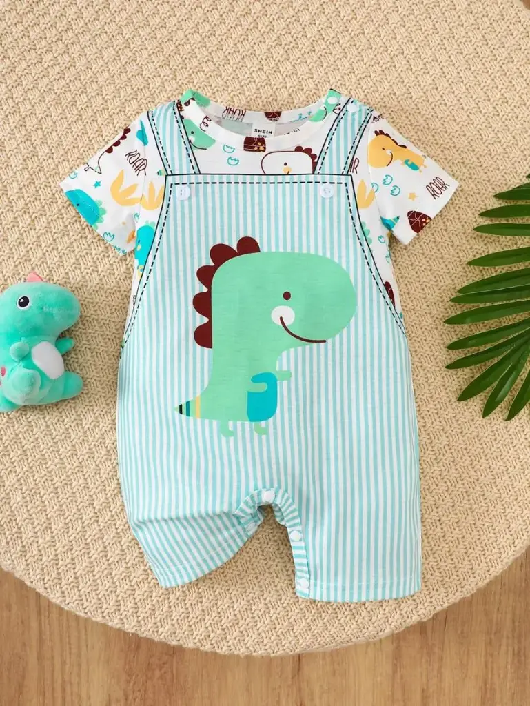 Mameluco de dinosaurio lindo y cómodo