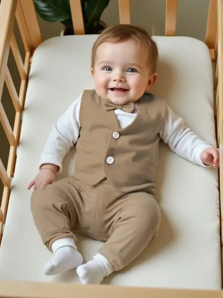 Conjunto básico de 2 piezas para niños pequeños con body casual