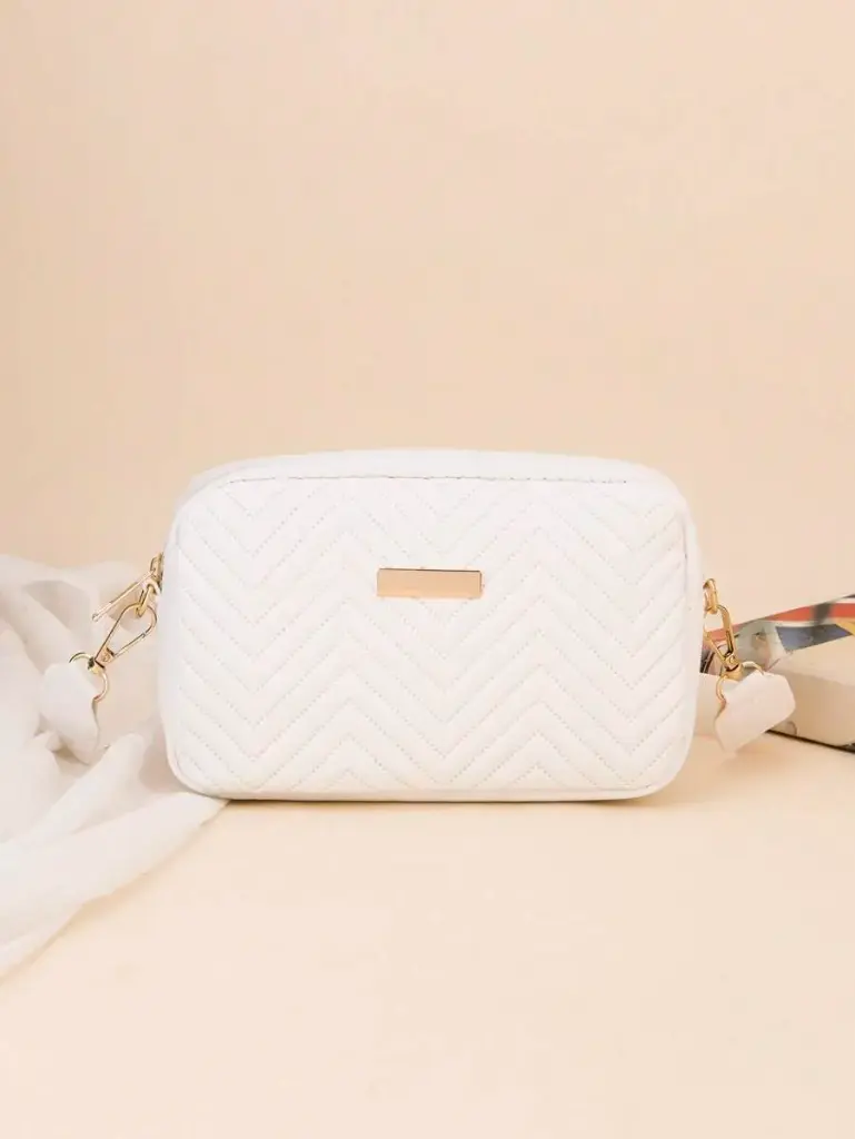 Bolso cruzado cuadrado mini con acolchado