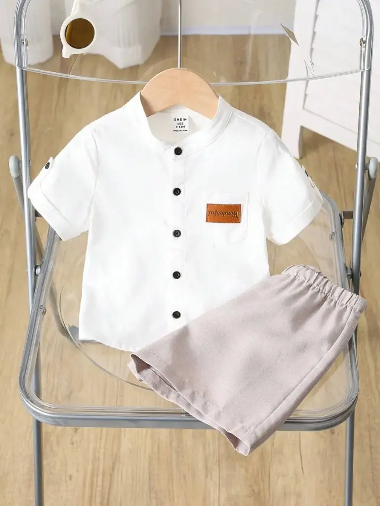 Conjunto de camisa de manga corta y short