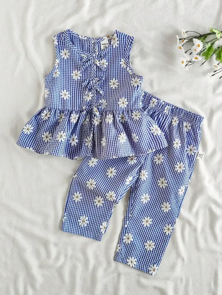 Top de Tirantes y Pantalón con Estampado Floral