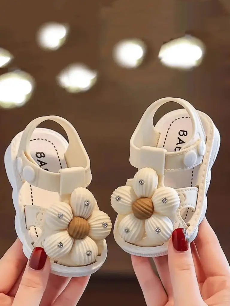 Sandalias con flor 3D