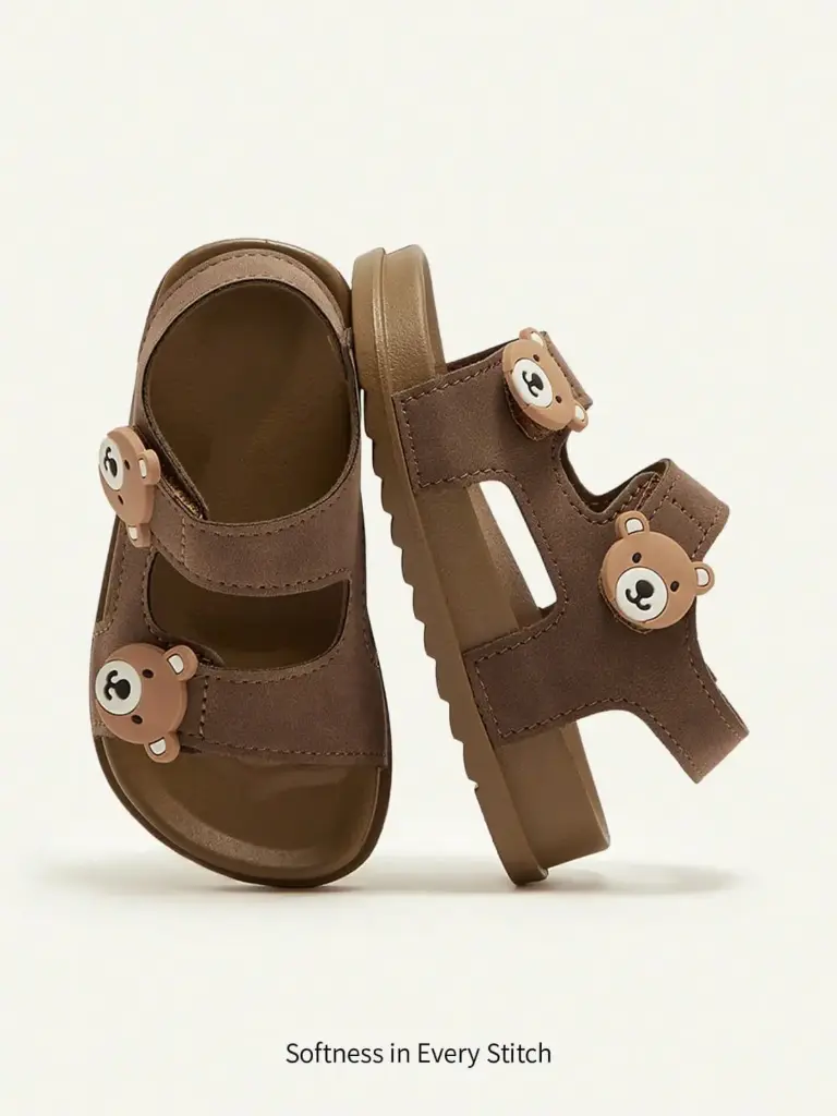 Sandalias con estampa de ositos