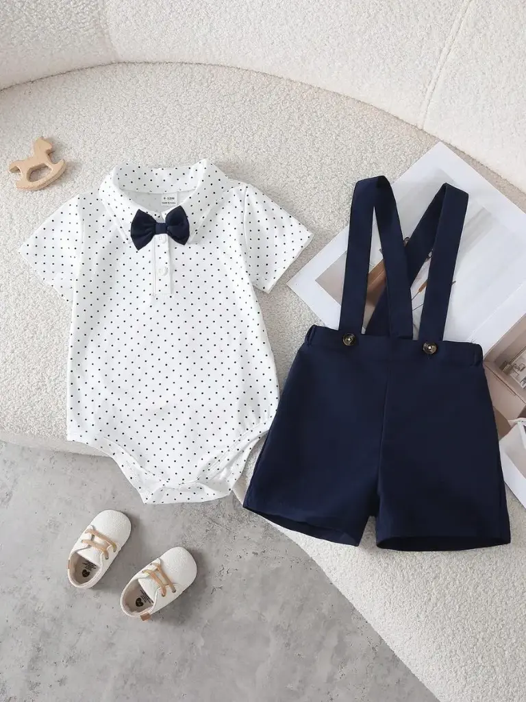 Conjunto Elegante con Tirantes Azul Marino