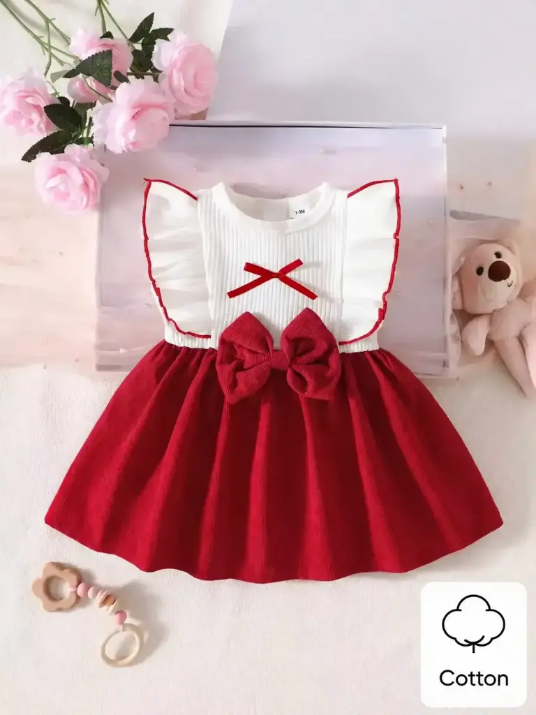 Vestido Rojo con Lazo