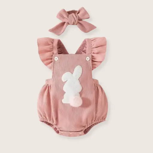 Mono de punto con lazo y estampado de dibujos animados