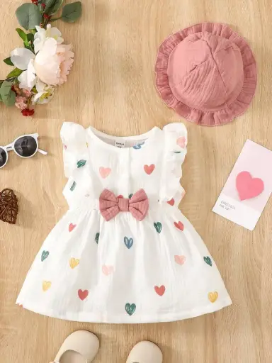 [sa2303179143833383] Vestido Con Estampado De Corazón