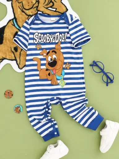 [sa2404016777210767] Pijama azul y blanco con estampado de Scooby Doo