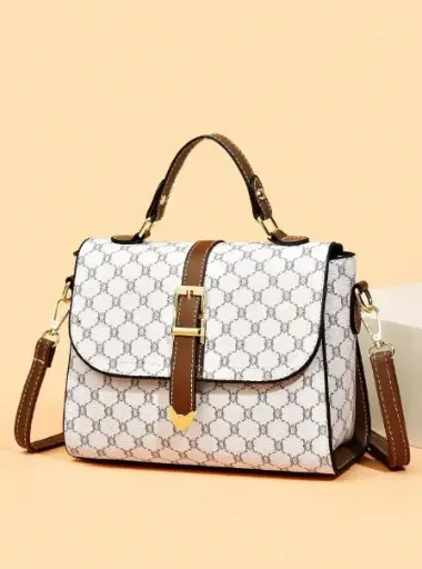 [sg2210316563558833] Bolso De Mano Con Solapa Y Estampado