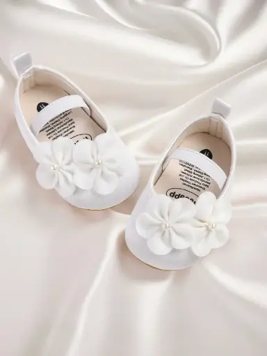 [sa25090375102622532] Zapatos para bebé con flores (0-6M)