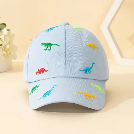[sk2405271347042628] Gorra de Béisbol con Decoración Embroiderada de Dinosaurio