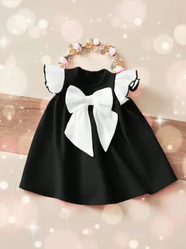 [sa2501023505536336] estido con manga corta y lazo elegante