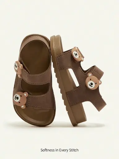Sandalias con estampa de ositos