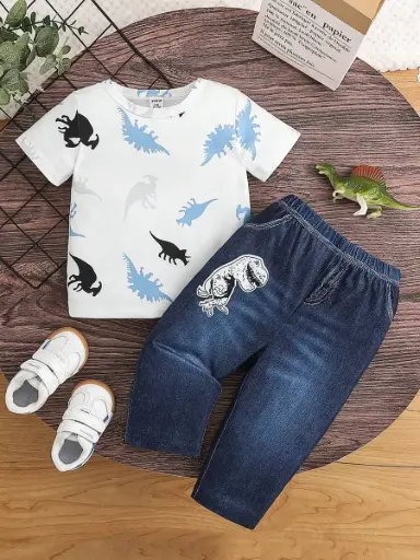 [sa2410182463424308] Conjunto Camiseta Dino y Jeans