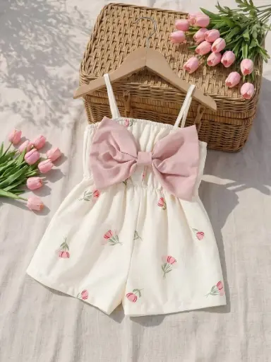 [sa260107102506969173245] Mameluco Floral con Lazo Rosa