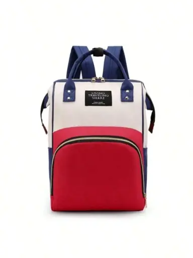 [sa25090283785300679] Mochila Pañalera Tricolor