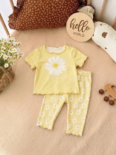 [sa2412311140570082] Conjunto Margaritas Amarillo