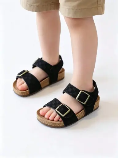 Sandalia Negra Corcho